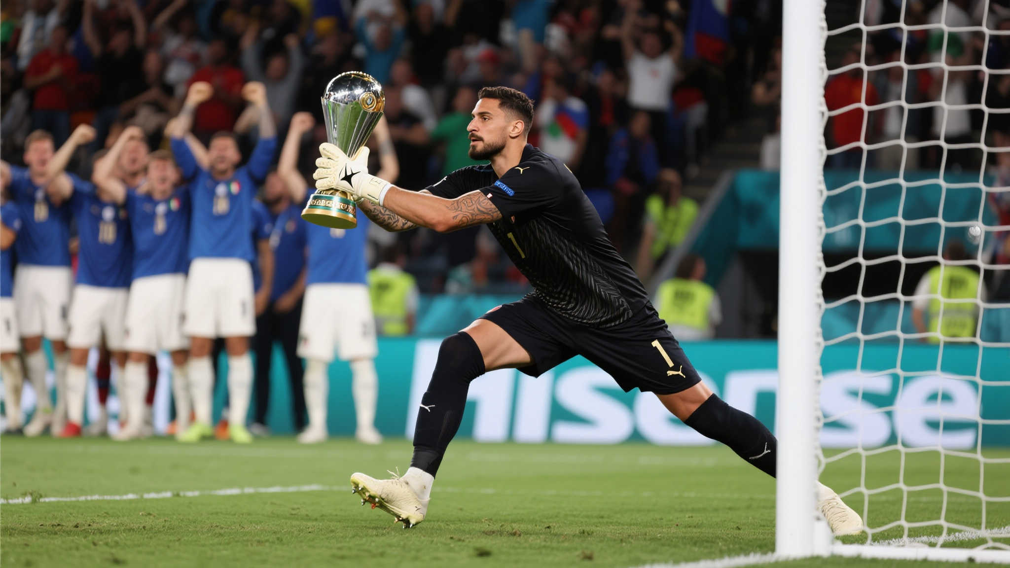 作为当初捧起德劳内杯（欧锦标志性奖杯）的一员，多纳